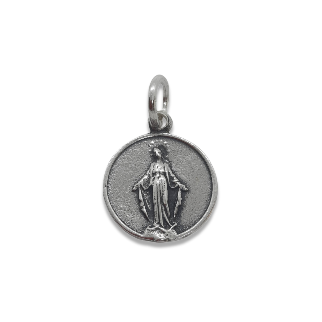 MEDALLA VIRGEN DE LA MILAGROSA PLATA - Joyeria Dasil