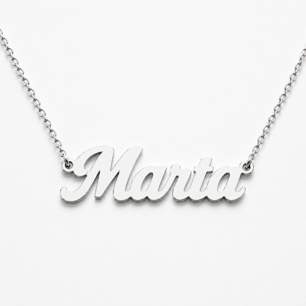 Collar nombre personalizado de plata de ley 925 — tercera imagen