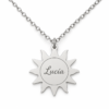 Collar sol personalizado de plata 925 con grabado