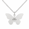Collar mariposa personalizado de plata 925 con grabado