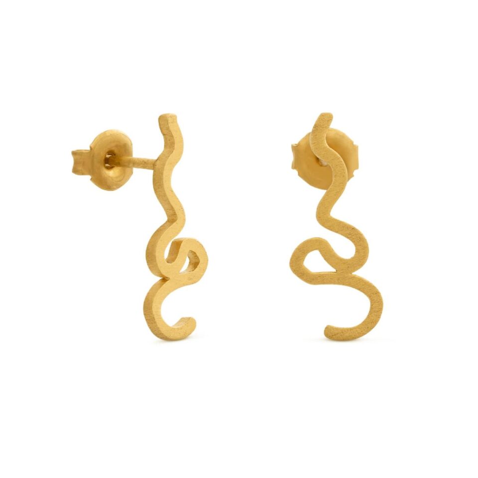 PENDIENTES DORADOS GAUDÍ JEWELRY PALAU GÜELL