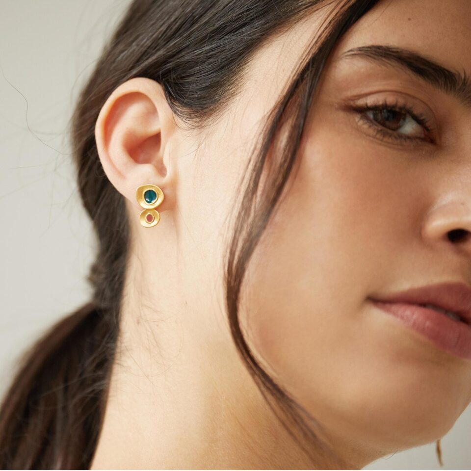 PENDIENTES DORADOS FAVORITA COLORS PEQUEÑOS