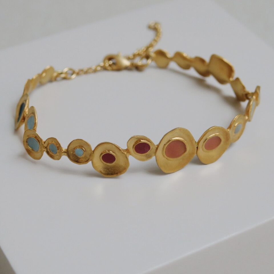PULSERA DORADA FAVORITA COLORS