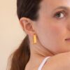 PENDIENTES DORADOS GRANDES LIGNIS ANCHOS