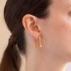 PENDIENTES DORADOS GRANDES LIGNIS ANCHOS