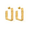 PENDIENTES DORADOS GRANDES LIGNIS ANCHOS