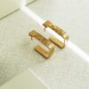 PENDIENTES DORADOS GRANDES LIGNIS ANCHOS