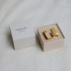 PENDIENTES DORADOS GRANDES LIGNIS ANCHOS