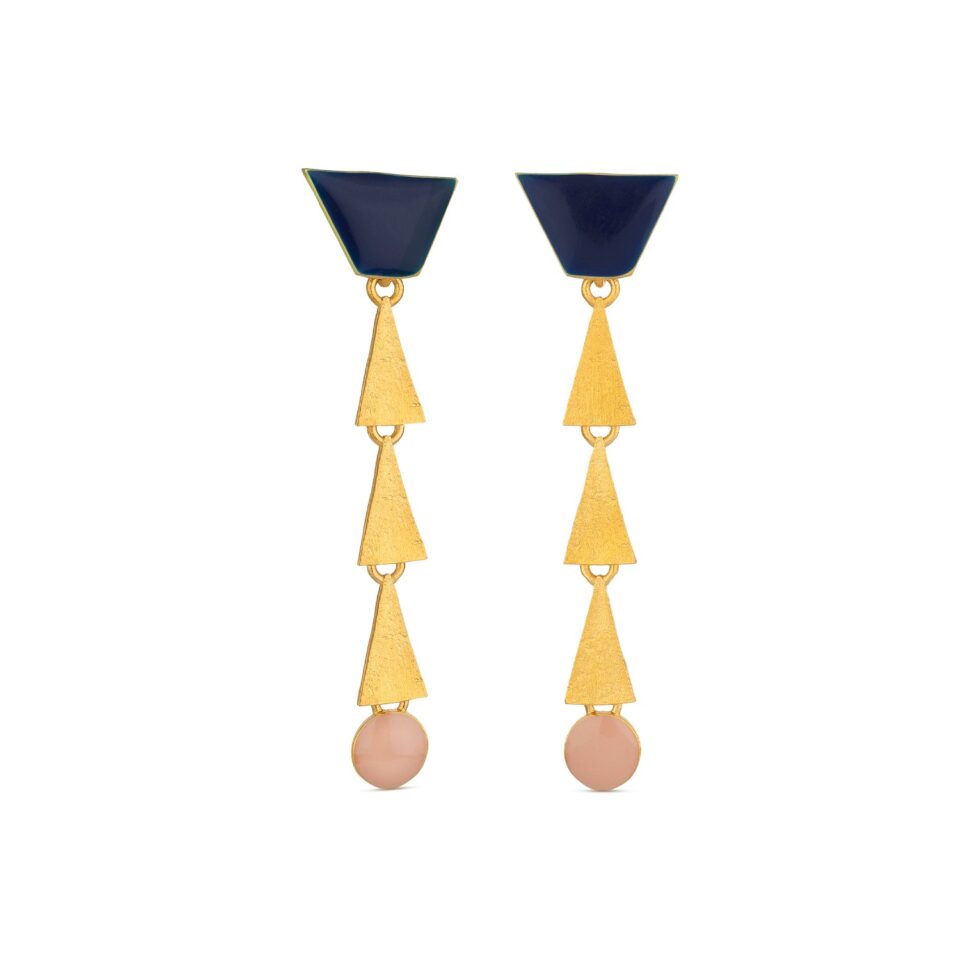 PENDIENTES LARGOS ROSA Y AZUL SOMNI