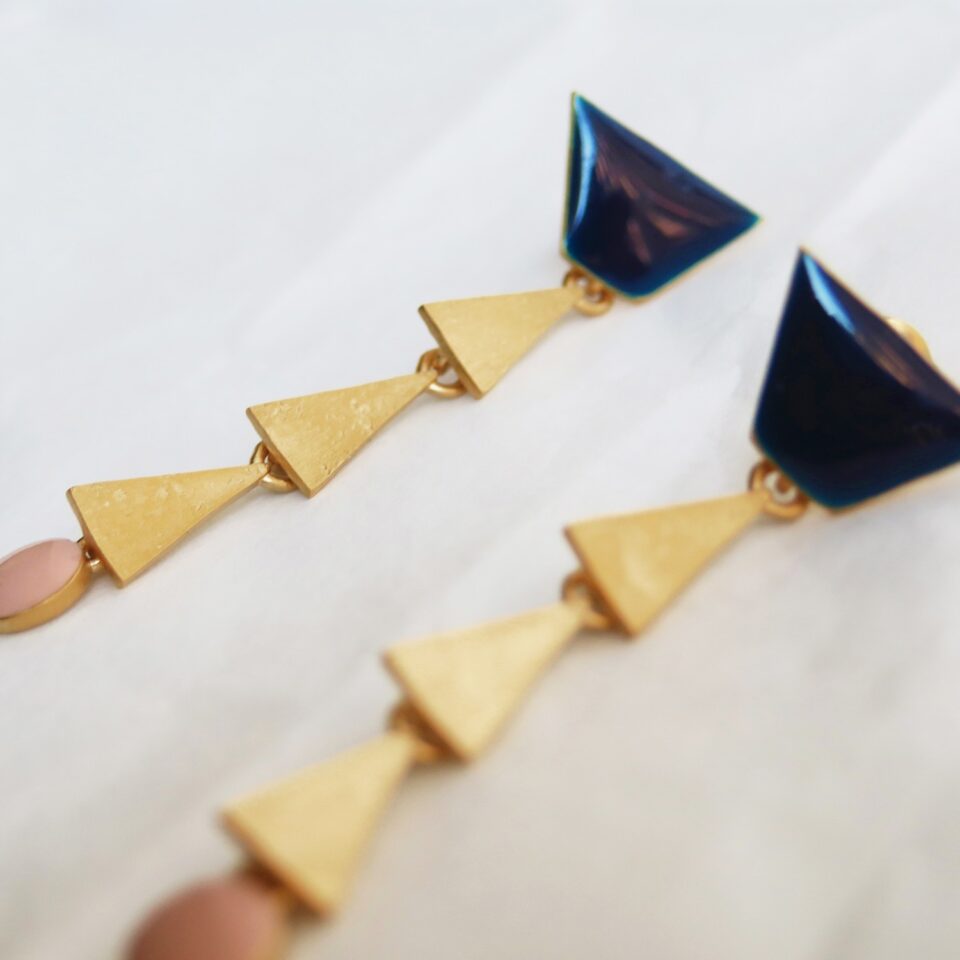PENDIENTES LARGOS ROSA Y AZUL SOMNI
